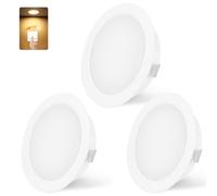 Spot LED Encastrable Dimmable 230V 3000K Spots de Plafond IP44 3PCS Blanc