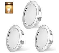 Spot LED Encastrable Dimmable 230V 3000K Spots de Plafond IP44 3PCS Chrome