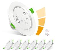 Spot Led Encastrable Dimmable IP44 7W, 650lm 26mm Spot de Plafond Extra Plat Salle de Bain, 230V 3000K LED Spot Encastré Intérieur Lampe Plafonnier, Diamètre du Trou Φ68-80mm pour Salon Cuisine