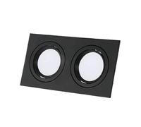 Spot LED encastrable double à intensité variable COB 7 W 12 W 15 W 30 W Spot décoratif for chambre à coucher Plafonnier AC 220 V Panneau lumineux LED for chambre d'hôtel(Black,4000K,7W Dimmable)