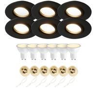 Spot LED encastrable - EDO - EDO777861-5W3000K-801038-6pak - Ø95 mm - 5,5 W GU10 - 3000K orientable IP44