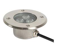 Spot LED Encastrable Exterieur ANNEFLY - Très Mince 3W - Argent - Acier Inoxydable - Blanc - Garantie 2 ans