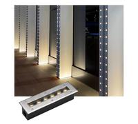 Spot LED Encastrable Exterieur - Enterré Yard Lampe, Lumière Souterraine Linéaire Rectangulaire, IP67 Étanche Lumières D'allée de Couloir Lumière de Marche D'escalier(Green,85-245V(36W))