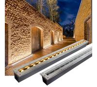 Spot LED Encastrable Exterieur - Enterré Yard Lampe, Lumière Souterraine Linéaire Rectangulaire, IP67 Étanche Lumières D'allée de Couloir Lumière de Marche D'escalier ( Color : Warm White , Size : 85-
