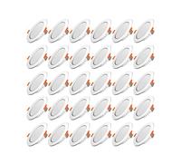 Spot LED Encastrable,Extra Plat,Spot Encastré Led Intérieur Plafond Plafonnier,Rond Ultra Slim Downlight,5W Equivalent 40W Incandescence,230V Blanc Neutre 4500K,Pour Salle de Salon,Cuisine,Lot de 30