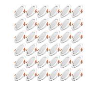 Spot LED Encastrable,Extra Plat,Spot Encastré Led Intérieur Plafond Plafonnier,Rond Ultra Slim Downlight,5W Equivalent 40W Incandescence,230V Blanc Neutre 4500K,Pour Salle de Salon,Cuisine,Lot de 36