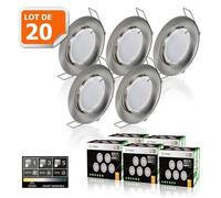 Spot LED encastrable - LAMPESECOENERGIE - SMART DIMMABLE - 7W - Blanc Chaud - Alu Brossé
