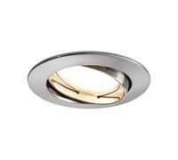 Spot Led Encastrable Led Intégrée Paulmann Coin 93980 Blanc Chaud 20.4 W Fer (Brossé) Set De 3
