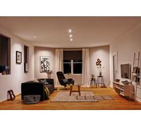 Spot Led Encastrable Led Intégrée Paulmann Coin Slim 93878 Blanc Chaud 20.4 W Fer (Brossé) Set De 3 Blanc