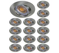 Spot LED encastrable orientable - LAMPESECOENERGIE - 230V 7W 38° - Alu brossé - Blanc chaud