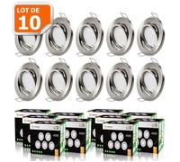 Spot LED encastrable orientable - LAMPESECOENERGIE - lot de 10 - 5W - blanc neutre