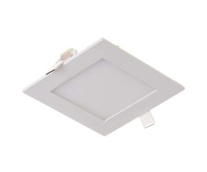 Spot LED encastrable plat Panneau LED encastrable Spot de plafond LED blanc, aluminium, 3W 130lm blanc chaud, LxLxH 8,4x8,4x1,2cm