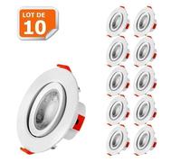 LampesEcoEnergie Lot de 10 Spot LED encastrable pour plafond 5W Blanc Neutre transformateur intégré