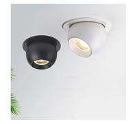 Spot LED encastrable rond à 35°, rotatif et à intensité variable, 7 W, 9 W, 12 W, for plafond, intérieur ou salon Concert et mariage(Zwart,Cold white,9W)