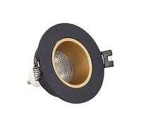 Spot led encastrable - Spot encastrable - Spot led encastrable plafond - Spot encastrable et orientable - Spot GU10 50W 2700K Rond orientable Noir et or IP20 - SP50RANO XANLITE