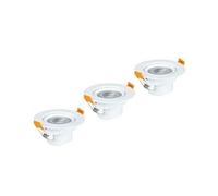 Spot LED Encastrable - XAVAX - Lot de 3 - 5W - 350Lm - Blanc Chaud
