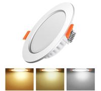 Spot LED Encastrable - ZGEER - 3 pcs - 3000k Blanc Chaud - Gradation 3 couleurs - Extra Plat