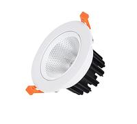 Spot LED encastré 15 W COB à Angle Rotatif pour Un Rendu des Couleurs élevé Spot Commercial encastrable en Aluminium moulé sous Pression ABS Plafonnier ted