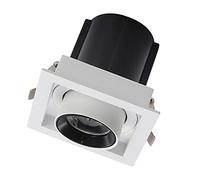 Spot LED encastré carré avec déflecteur 10 W/15 W/20 W/30 W, éclairage de rénovation à Globe oculaire 2 700 K/3 000 K/3 500 K/4 000 K/5 000 K/6 000 K, éclairage de rénovation à lumière du Jour pour