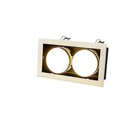 Spot LED Encastré Carré Créatif À Double Tête, Réglable, Irc85, Panneau De Plafond Encastré, Amovible, Anticorrosion, Luminaire Décoratif Encastré-6000k-2 * 9w