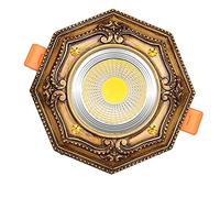 Spot LED encastré créatif à économie d'énergie 5 W, Panneau COB Commercial, Spot encastré Rond Classique Vintage, plafonnier Domestique, Salon, rétro, sans Stroboscope