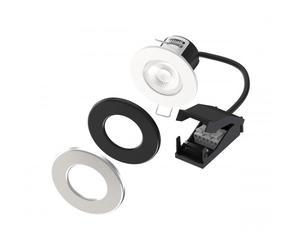 Spot LED encastré fixe 6W CCT IP65 RE2020 anti-feu avec 2 collerettes BF LIGHT