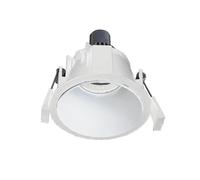 Spot LED encastré plafond 1x13W GU10 rond blanc aluminium Ø90mm découpe Ø82m