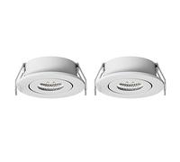 Spot LED encastré, plafonnier, Montage encastré, orientable, Rond, pour Salon, Couloir, Bureau