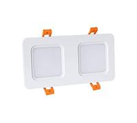 Spot LED encastré rectangulaire à Double tête 12 W/18 W/24 W, Grille intégrée Simple, éclairage de Plafond encastré COB pour décoration Commerciale, éclairage d'intérieur Domestique