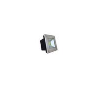 spot led encastre sol carré finition inox 3w terrasse piscine