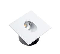 Spot LED Escalier Carré Blanc - 3W - 4000K - 80x80mm - Aluminium - Optonica OP-WL7525