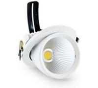 Spot LED Escargot Rond Inclinable et Orientable avec Alimentation Electronique 30W 3000K Blanc G