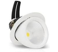 Spot LED Escargot Rond Orientable 60W 4000K + Alimentation Electronique Blanc G