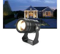 Spot LED Exterieur - Projecteur De Sol Lumières, Projecteur à faisceau LED, spot à faisceau étroit étanche IP67, projecteur d'éclairage à distance pour l'éclairage extérieur du bâtiment(Warm white,3w(