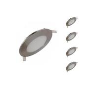 Spot LED Extra Plat Rond ALU 6W - Pack de 5 - Blanc Chaud 2300K - 3500K - SILAMP