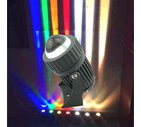 Spot LED - Faisceau De Lumière LED Projecteurs, Faisceau De Lumière LED 10W Projecteurs Longue Portée, RGB Projecteur À Faisceau Étroit Étanche IP66, Pour Cour, Applique Murale Extérieure(Red light,10