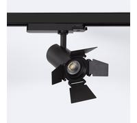 Spot LED Fasano Cinéma 20W CCT Sélectionnable pour Rail Triphasé Dimmable Noir