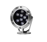 Spot LED Fontaine - Lumières Menées Sous-marines 24V, Submersible En Acier Inoxydable Étanche IP68, Lumière De Fontaine À Angle Réglable À 360 °, Pour Éclairage Extérieur, Jardin, Piscine(Warm Light,1