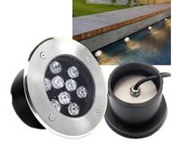 Spot LED Fontaine - Spot LED Piscine Encastrable, Éclairage Sous-marin De Piscine DC 12V, Projecteur De Paysage Sous-marin Submersible Étanche IP68, Pour Piscine De Fontaine De Jardin(RGB,9W(12v))