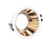 Spot LED for lampe à LED, luminaire rond en aluminium noir, blanc et doré, montage encastré au plafond, support de cadre for spot(White-Gold)