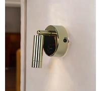 Spot LED Lampe Mur Souple 3 W avec Interrupteur en Or Salon Spot Moderne
