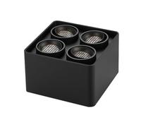 Spot LED Moderne à Montage en Surface, carré, directionnel, éclairage d'intérieur, en Aluminium, pour Chambre, Salon, galerie, Couloir (Noir 4 000 K)