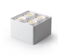 Spot LED Moderne à Montage en Surface, carré, directionnel, éclairage d'intérieur, en Aluminium, pour Chambre, Salon, galerie, Couloir (Blanc 6 000 K)