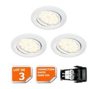 Spot LED Orientable Blanc - LAMPESECOENERGIE - GU10 230V eq. 50W - Blanc Chaud