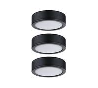Spot LED - PAULMANN - Set de 3 - Ø 6,5cm - Noir - Intérieur - 3 ampoules fournies