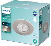 Spot LED PHILIPS Dive pour salle de bain à intensité variable, blanc chaud 2700K 5,5W IP65, pour éclairage de salle d'eau, salle de bain et cuisine, Silver