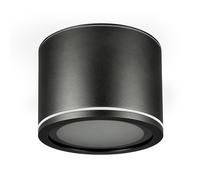 EDO Spot en Saillie IP54, Plafonnier Salle de Bain UMA GX53, Spot LED en Saillie Plafond 230V, Anthracite Mat Downlight Plat et Rond Ø90*60mm Aluminium, pour Balcon et Cuisine, non inclus LED-GX53