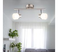 Applique et plafonnier spot de plafond 2 flammes plafonnier deux spots, orientables, 2x 3,5 watts LED 190 lm blanc chaud, L 31,5 cm