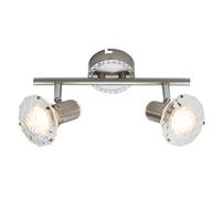 Spot LED plafonnier plafonnier cristal orientable, 2 flammes L 26 cm salon salle à manger spot chambre