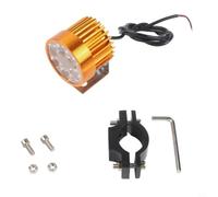 Spot LED pour moto Jaune 12V 6W Étanche ABS Spot LED pour moto(6+screws+pipe clamp)